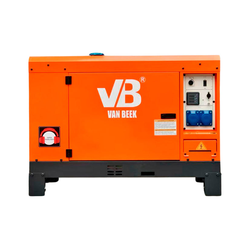 Generador 15Kva a diesel insonorizado monofasico vB15000DG van Beek