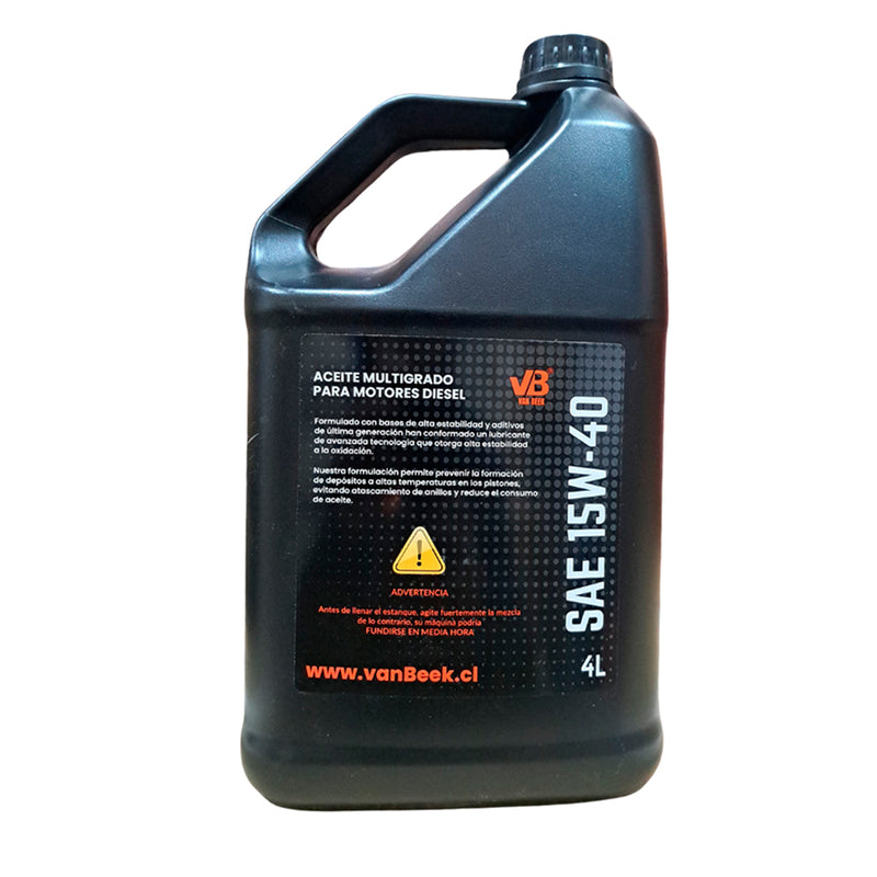 Aceite para motores Diesel SAE 15W-40 de 4 litros van Beek