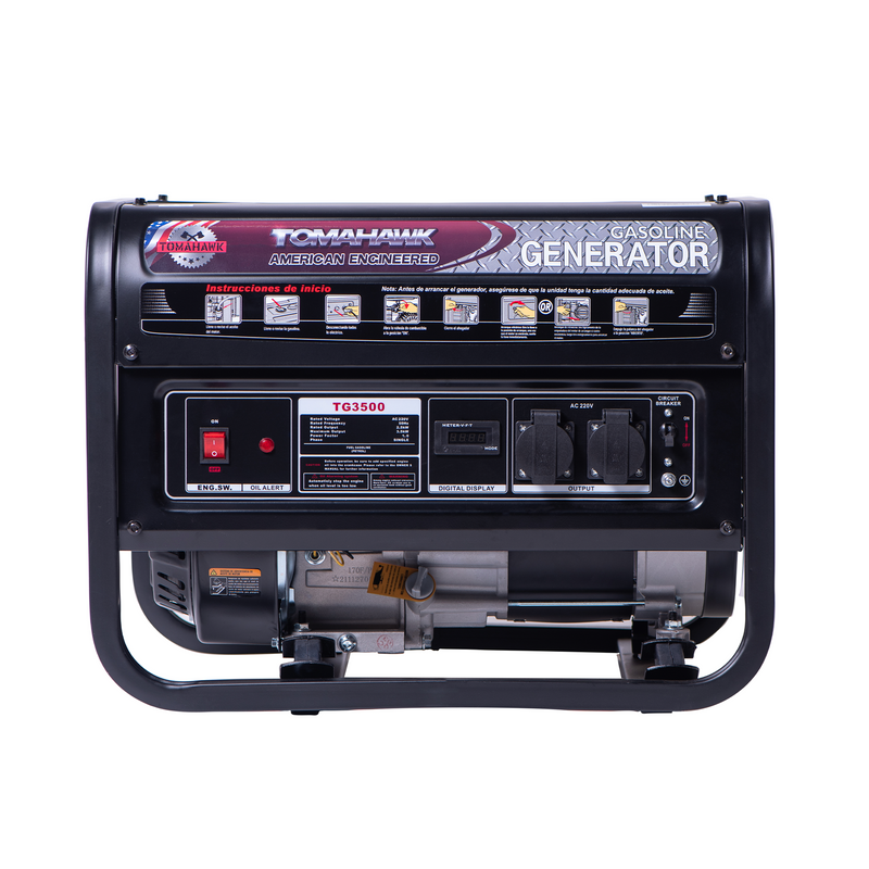 Generador 3.5Kva Estructura Militar y Partida Manual con AVR Modelo TG3500ECD Tomahawk Power