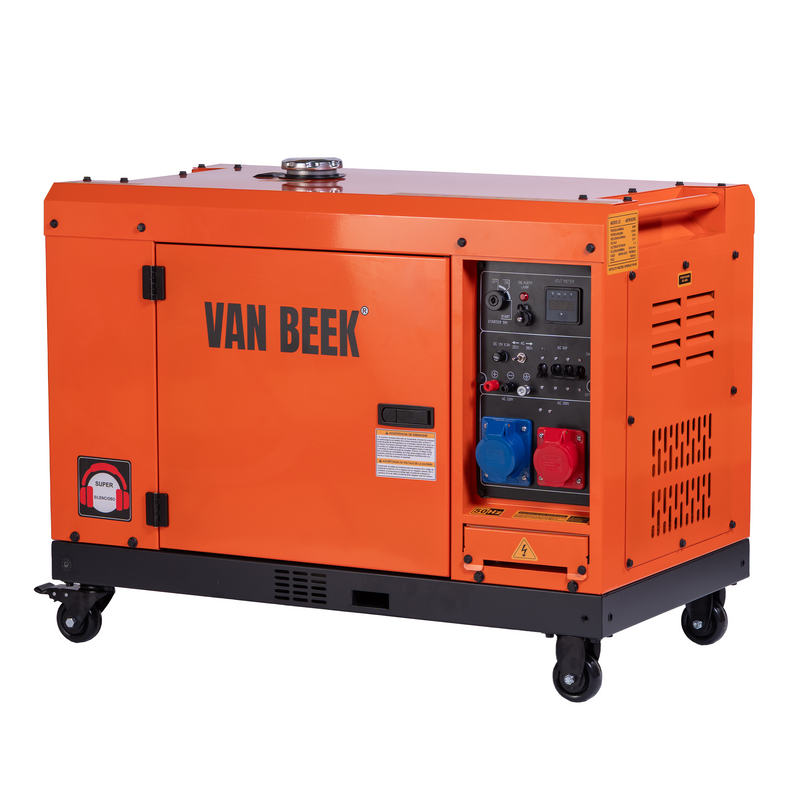 Pack Generador Diésel 7.0 Kva insonorizado con ATS Monofásico/Trifásico van Beek vB7000DG