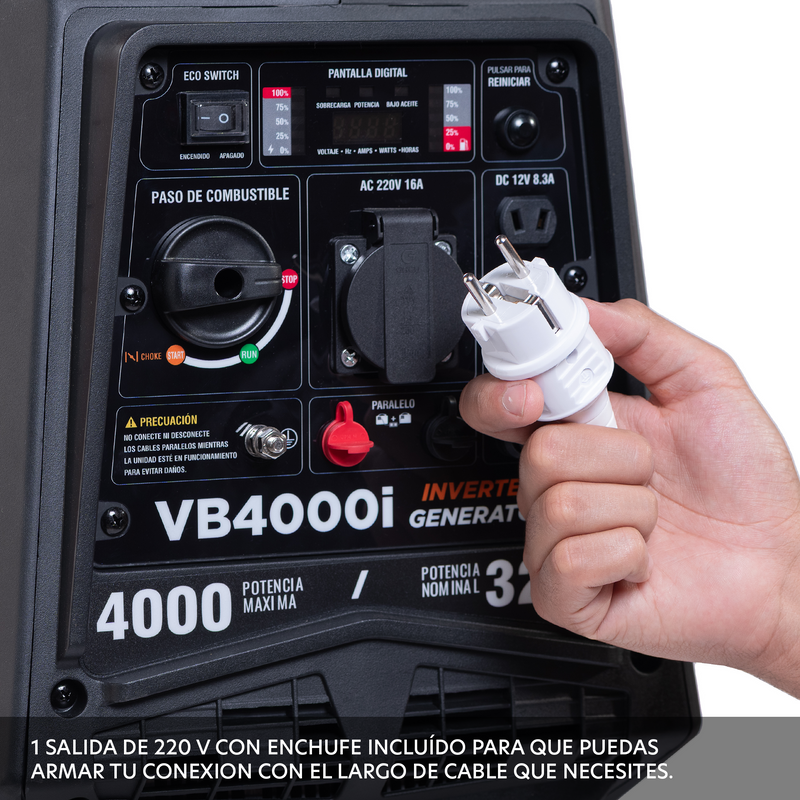 Generador eléctrico Inverter 4.0Kva van Beek ligero y silencioso