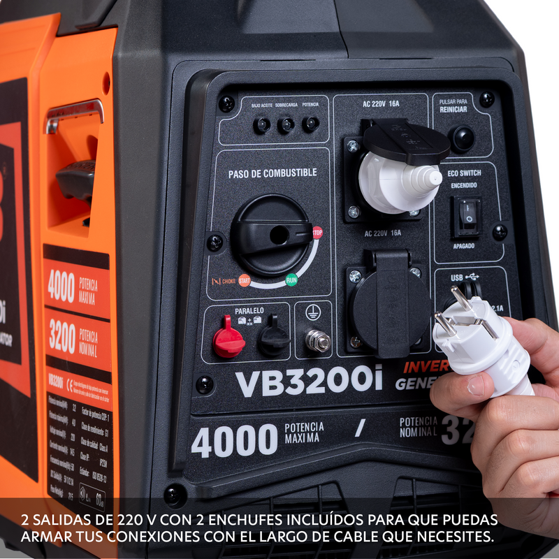 Generador Inverter 3.2Kva van Beek silencioso y ligero