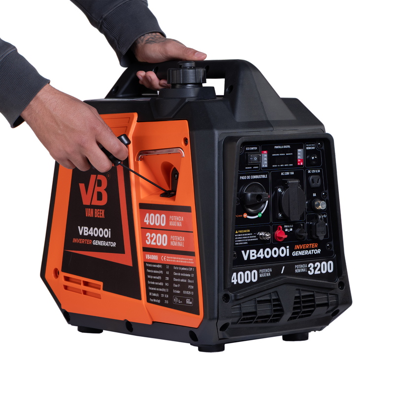 Generador eléctrico Inverter 4.0Kva van Beek ligero y silencioso