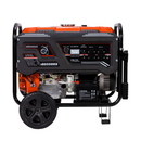 Fotografía del generador eléctrico van Beek vBG5500EA partida eléctrica color naranja con fondo blanco PNG en Santiago de Chile. 