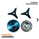 POWER PACK Orilladora Desbrozadora Profesional van Beek 3vB400 + Discos de cortes, Aceite, Gorro y Guantes