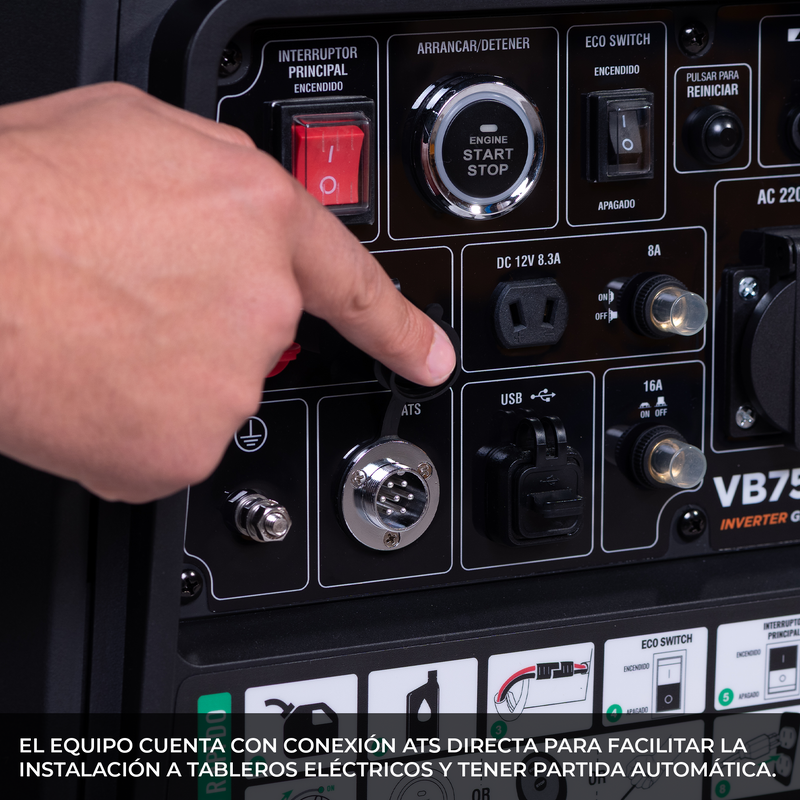 PREVENTA Pack Generador 7.5Kva Inverter monofásico con ATS van Beek