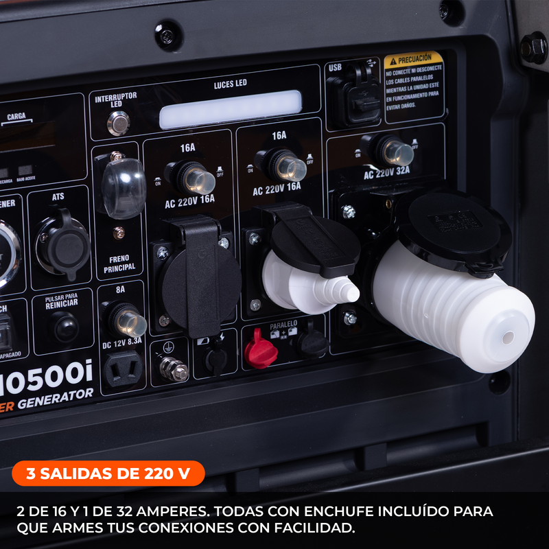 Generador van Beek 10.5Kva Inverter con encendido a control remoto y puerto ATS