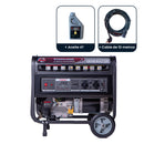 Pack Generador 8.0Kva 30 Amperes de estructura militar de partida manual con AVR Modelo TG8000 Tomahawk Power + Aceite 4T + Cable 10m con conexiones