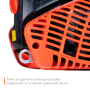 Gancho para arnés en motosierra a gasolina van Beek MSvB2500 para poda en altura.