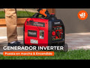 Video de YouTube de un generador Inverter color negro con rojo.