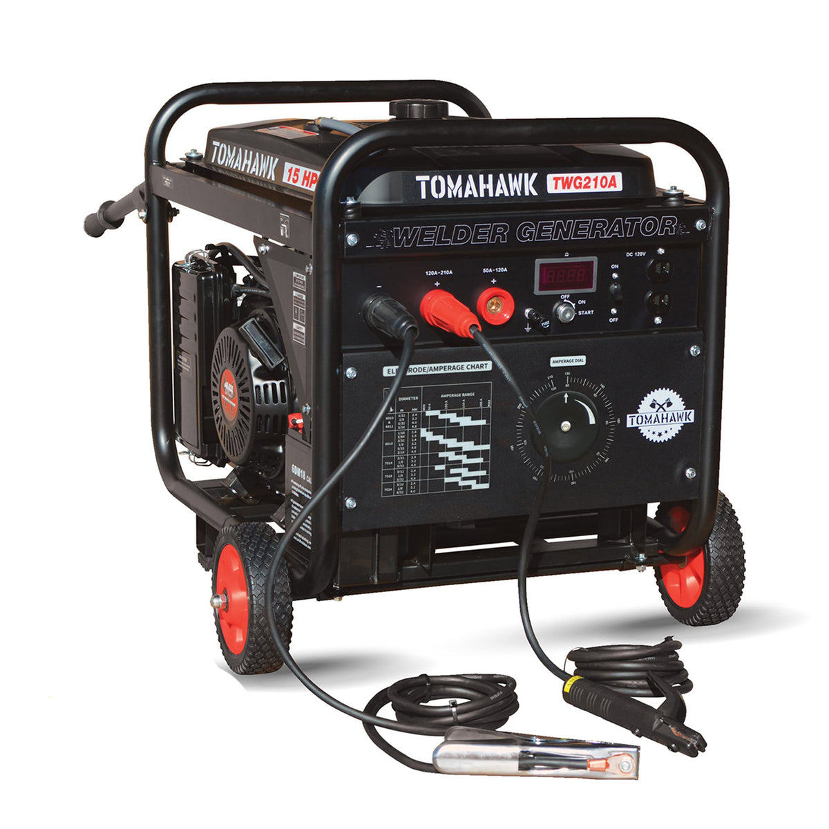 Motosoldador Tomahawk TWG210A 210 A / Generador 2,2 kW - van Beek