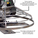 Helicóptero Alisador de Pavimento 6HP aspas de 36" + bandeja flotante Modelo vBK950 van Beek