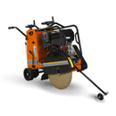 Imagen de la Cortadora de concreto y asfalto 12HP 3600 RPM vB500 van Beek color anaranjado con fondo blanco en formato PNG.