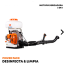 POWER PACK Motopulverizadora + Nebulizador ULV, Aceite 500 ml, Gorro y Guantes