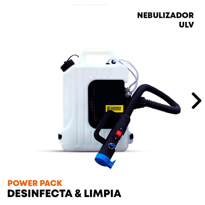 POWER PACK Motopulverizadora + Nebulizador ULV, Aceite 500 ml, Gorro y Guantes