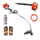 POWER PACK 9: Orilladora Curva vB230E + Sopladora Manual + Nylon 20m + Guante + Aceite 2T 500ml